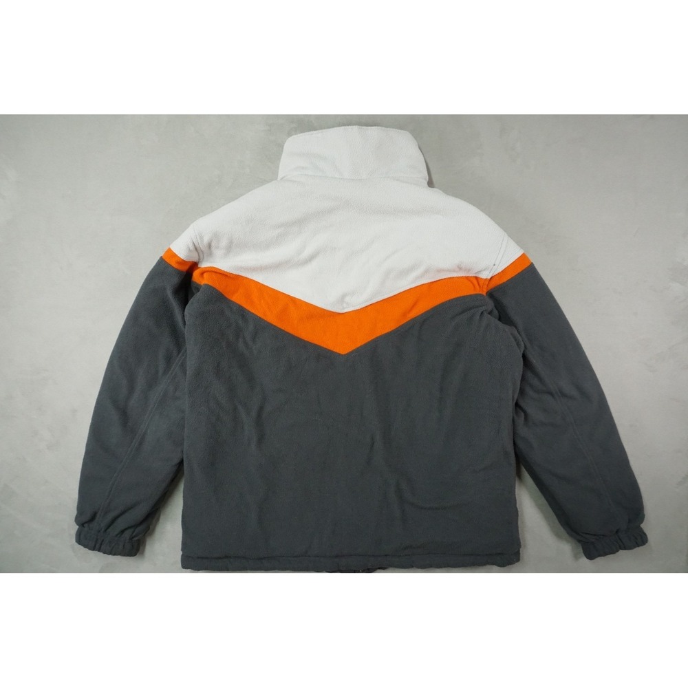 Vintage Nike Y2K 90s Reversible Fleece Lined‎ Jacket Coat Gray Orange Mens Small - Picture 2 of 13